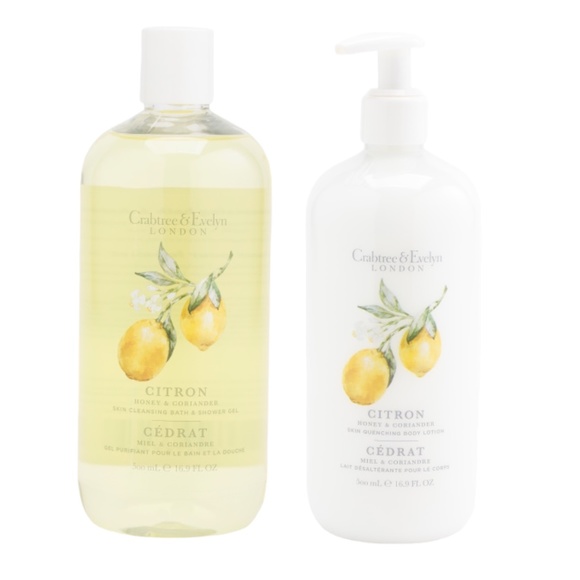 Crabtree & Evelyn Other - CRABTREE & EVELYN 16.9oz Body Lotion & Shower Gel Citron Honey & Coriander SET